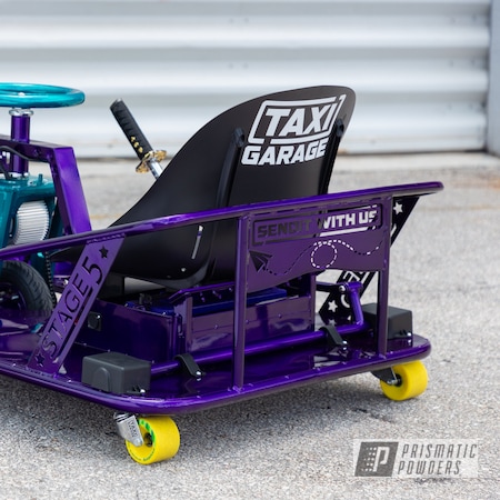 Powder Coating: Crazy Cart,Drift Cart,Drift,Cart,Go Cart,Clear Vision PPS-2974,Illusion Purple PSB-4629,Taxi Garage,JAMAICAN TEAL UPB-2043,Taxi Garage Crazy Cart
