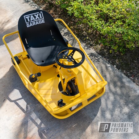 Powder Coating: Drift Cart,Taxi Garage Crazy Cart,Taxi Garage,Yellow Jasper PSB-8055,GLOSS BLACK USS-2603,Crazy Cart,Drift,Cart,Go Cart