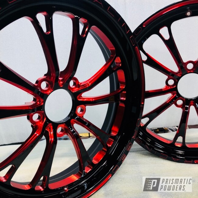 Weld Wheels In A Lollypop Red Accent Finish