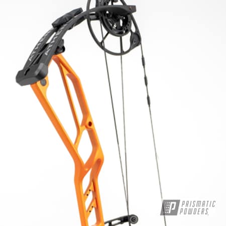 Powder Coating: Hunting,Compound Bow,Archery,Bow,2 stage,Casper Clear PPS-4005,Illusion Orange PMS-4620