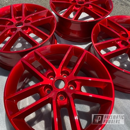 Powder Coating: Rims,Deep Red PPS-4491,Automotive Rims,2 stage,Wheels