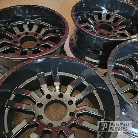 Powder Coating: Automotive,Custom Wheels,Ink Black PSS-0106,Aluminum Rims,22" Wheels,22" Aluminum Rims,Aluminum Wheels