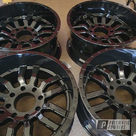 Powder Coating: Ink Black PSS-0106,Aluminum Wheels,22" Wheels,22" Aluminum Rims,Automotive,Aluminum Rims,Custom Wheels