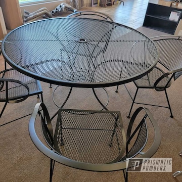 Patio Table And Chairs In Black Jack