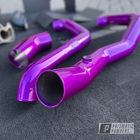 Powder Coating: Turbo,Turbo Parts,Clear Vision PPS-2974,Automotive,Turbo Housing,Intake Pipes,Intercooler,Illusion Violet PSS-4514,Intercooler Pipe