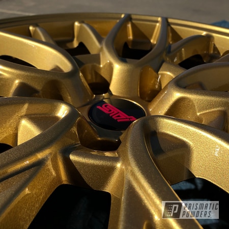 Powder Coating: Spanish Gold EMS-0940,Clear Vision PPS-2974,Automotive,Wheels