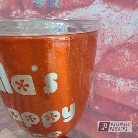 Powder Coating: Drinkware,HOGG,Orange Sherbert Sparkle PPB-8042,Wine Glass,Stainless Steel Drinkware
