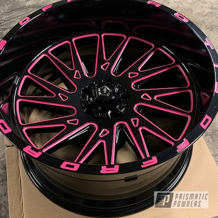 Powder Coating: Wheels,Rims,22" Wheels,2 stage,Jeep,Lazer Polka Dot Pink PMB-2340