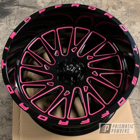 Powder Coating: Wheels,Rims,22" Wheels,2 stage,Jeep,Lazer Polka Dot Pink PMB-2340