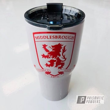 Custom Cup In Grey Gloss And Ral 3003 A Classic Ruby Red Color