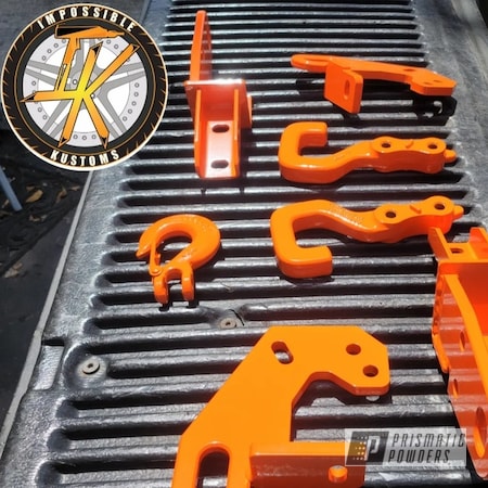 Powder Coating: Automotive,Tow Hooks,Just Orange PSS-4045,1 Stage