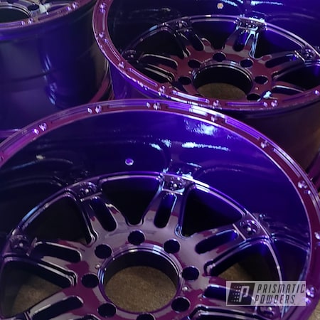 Powder Coating: 20" Wheels,Rims,20" Aluminum Rims,Automotive Rims,Clear Vision PPS-2974,Illusion Purple PSB-4629,Aluminum,Wheels,Truck Rims