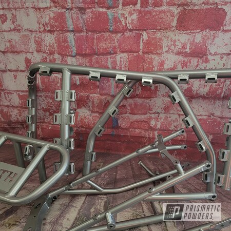 Powder Coating: Silver,Clear Vision PPS-2974,Heavy Silver PMS-0517,Quad Parts,ATV Parts,ATV Bumpers,Off Roading