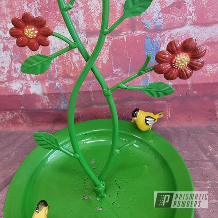 Powder Coating: RAL 1018 Zinc Yellow,Multi Color Application,Green Imagination PMB-2830,Outdoor Decor,POLY CLEAR PPS-5137,Custom Art,RAL 3002 Carmine Red,Bird Feeder