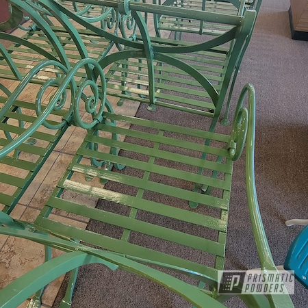 Powder Coating: Patio Chairs,Chairs,Cast Iron Chairs,Frog Green PSS-4486,Outdoor Patio Furniture,Furniture