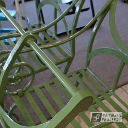 Powder Coating: Outdoor Patio Furniture,Frog Green PSS-4486,Patio Chairs,Chairs,Cast Iron Chairs,Furniture