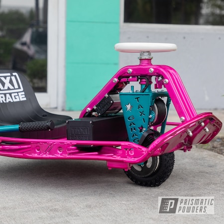 Powder Coating: Crazy Cart,Drift Cart,ILLUSION RASPBERRY PMS-10785,Jamaica Blue PPB-6001,Drift,Cart,Drift Kart,Pearl White PMB-4364,Go Cart,Clear Vision PPS-2974,Taxi Garage,Taxi Garage Crazy Cart