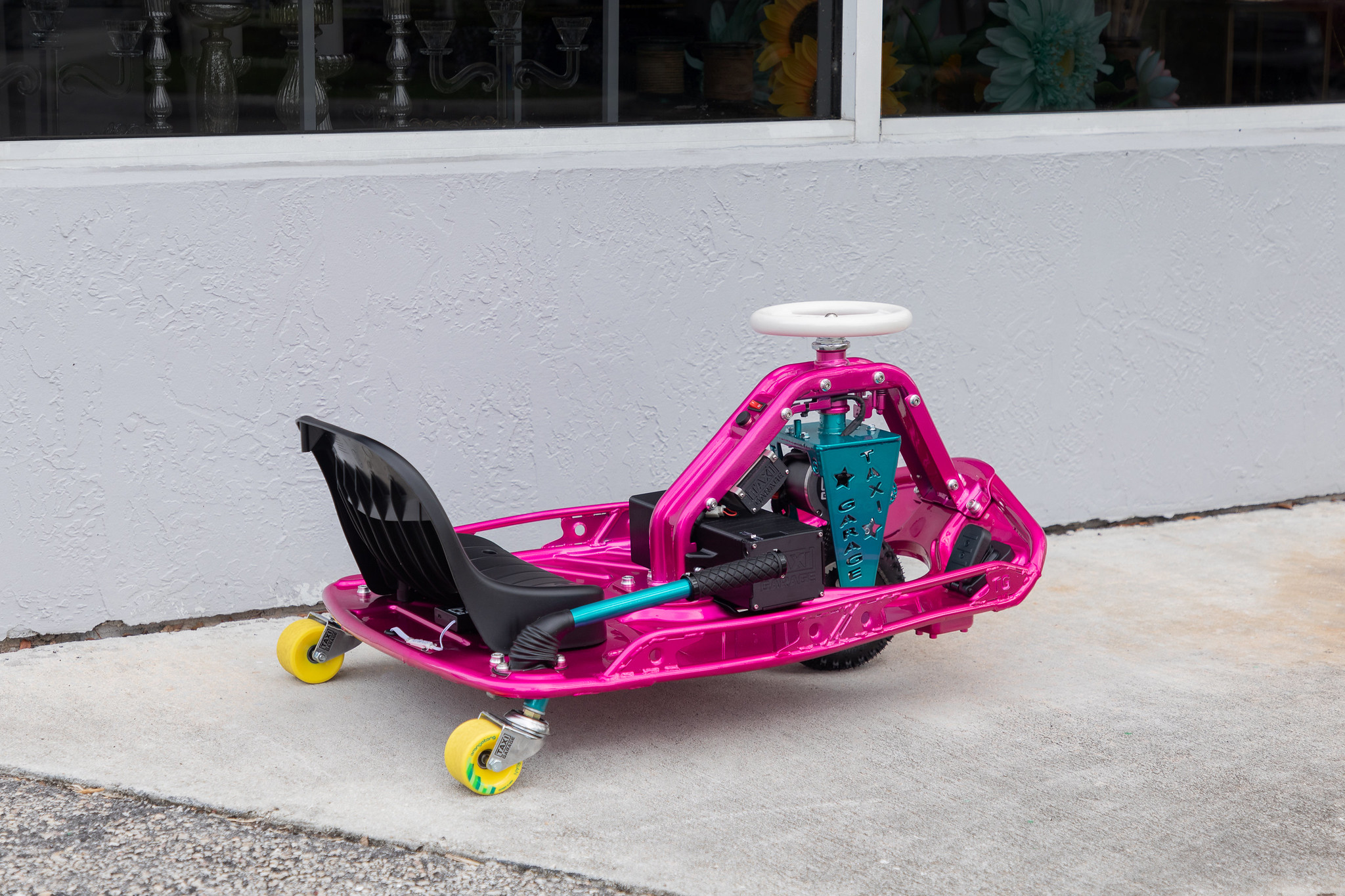 Crazy Cart Finished in Jamaica Blue, Illusion Raspberry, Pearl White ...