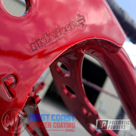 Powder Coating: Suspension,Suspension Lift Components,Ridetech,Deep Red PPS-4491,SUPER CHROME USS-4482,Powder Coated Suspension,Deepred,Translucent,Suspension Parts,Two Coat