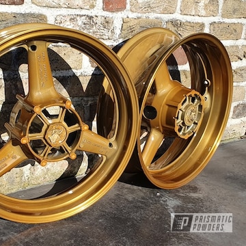 Transparent Gold Motorcycle Wheels