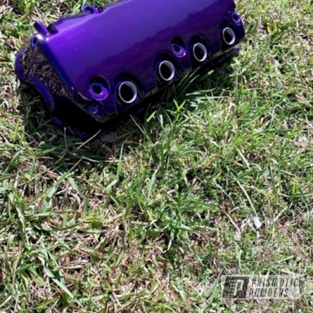 Powder Coating: Candy Purple PPS-4442,Honda Valve Cover,Valve Covers,POLISHED ALUMINUM HSS-2345,Automotive