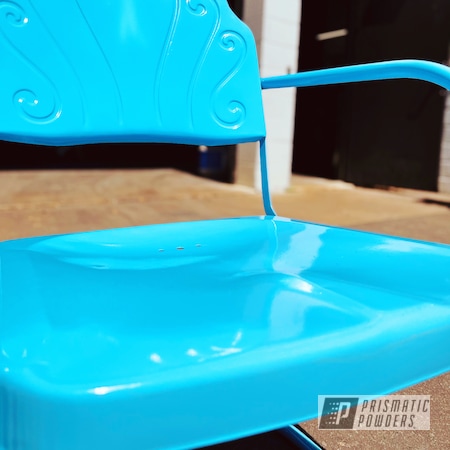 Powder Coating: Troll Blue PSS-2657,Chairs,Cast Iron Chairs