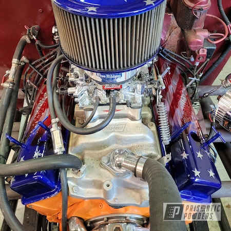 Powder Coating: Automotive,Clear Vision PPS-2974,4 Stage,American Flag,LOLLYPOP RED UPS-1506,Super Chrome Plus UMS-10671,LOLLYPOP BLUE UPS-2502,Engine Parts,Patriotic,American Flag Theme,America,American