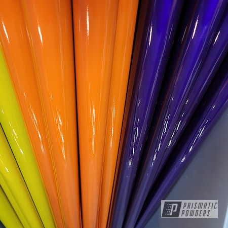Powder Coating: Lollypop Tangelo PPS-2291,Lollypop Purple PPS-1505,Pipes,2 stage,LOLLYPOP RED UPS-1506,OZMOTIAR PPB-4031