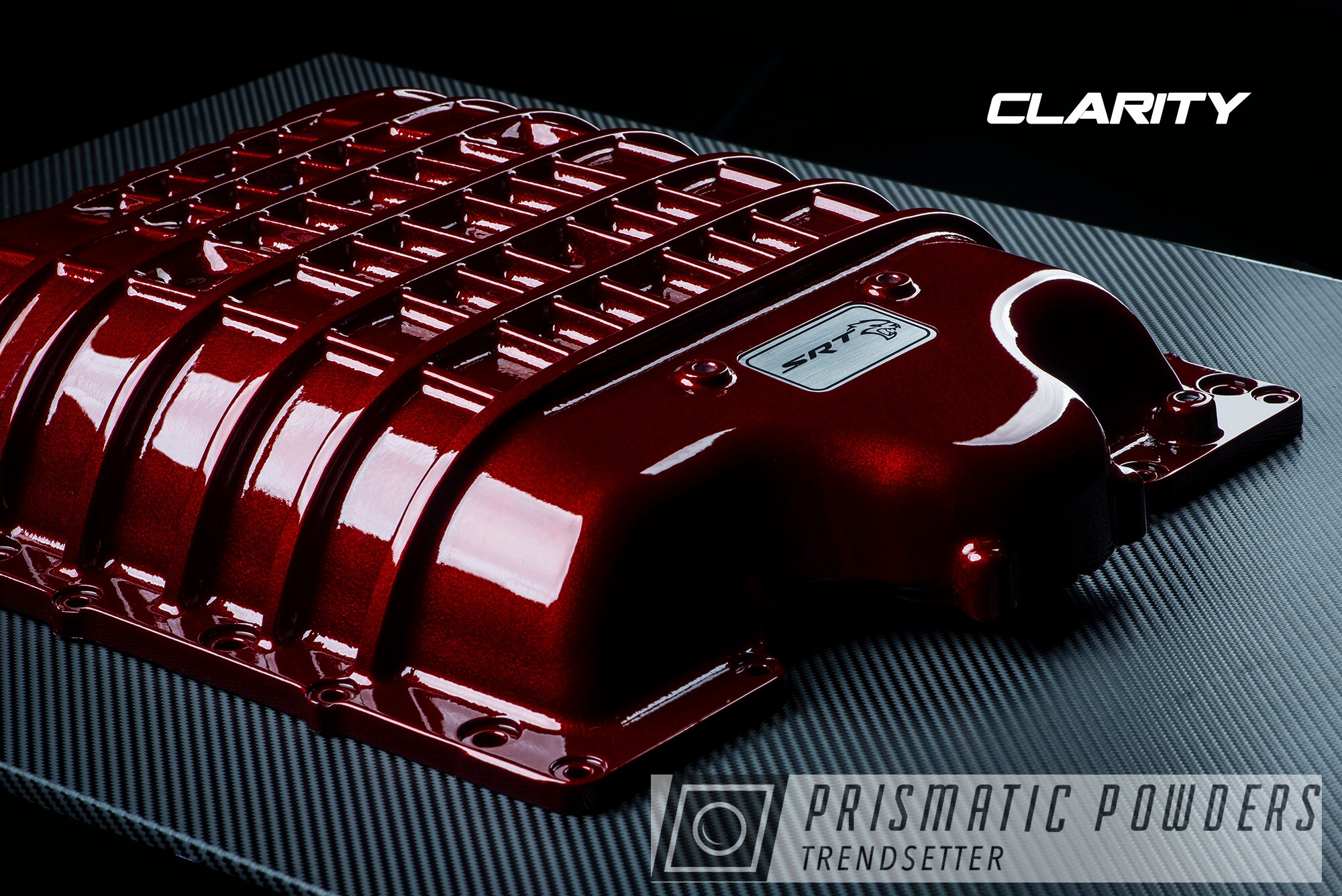 Supercharger Cover for a Hellcat Challenger in an Illusion Cherry and