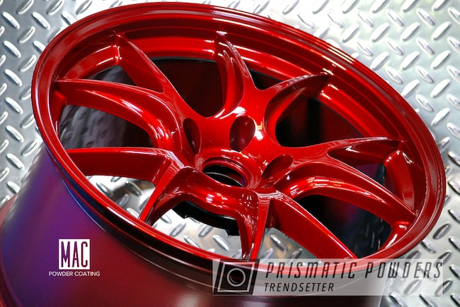 Powder Coating: Wheels,Automotive,Clear Vision PPS-2974,Illusion Cherry PMB-6905,Doss Wheels