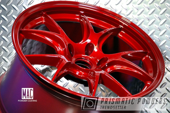 Powder Coating: Wheels,Automotive,Clear Vision PPS-2974,Illusion Cherry PMB-6905,Doss Wheels