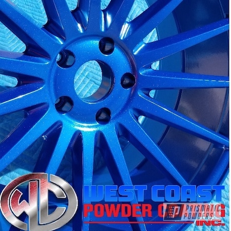 Powder Coating: Custom,2-Coats,Alien Silver PMS-2569,Sparkling Aqueous PPB-4010,Automotive,Wheels