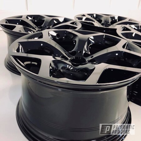 Powder Coating: Wheels,X5,Automotive,Black,Ink Black PSS-0106,BMW