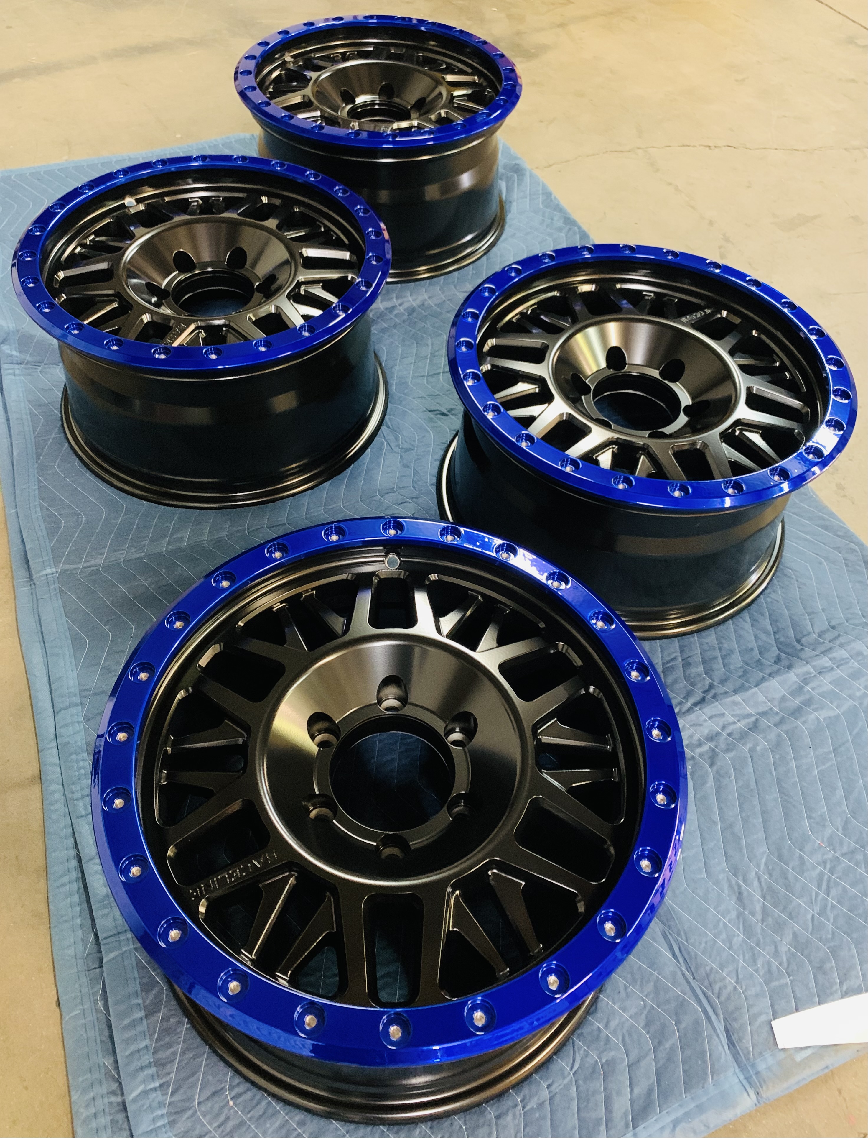 Powder Blue Rims Powder Coated Raceline Wheels | Prismatic Powders