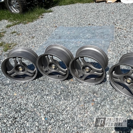 Powder Coating: Wheels,2 Color Application,Galaxy Silver PMB-4936,Rims,16" Aluminum Rims,2 stage,Casper Clear PPS-4005,ADVAN,JDM,Super Advan Racing