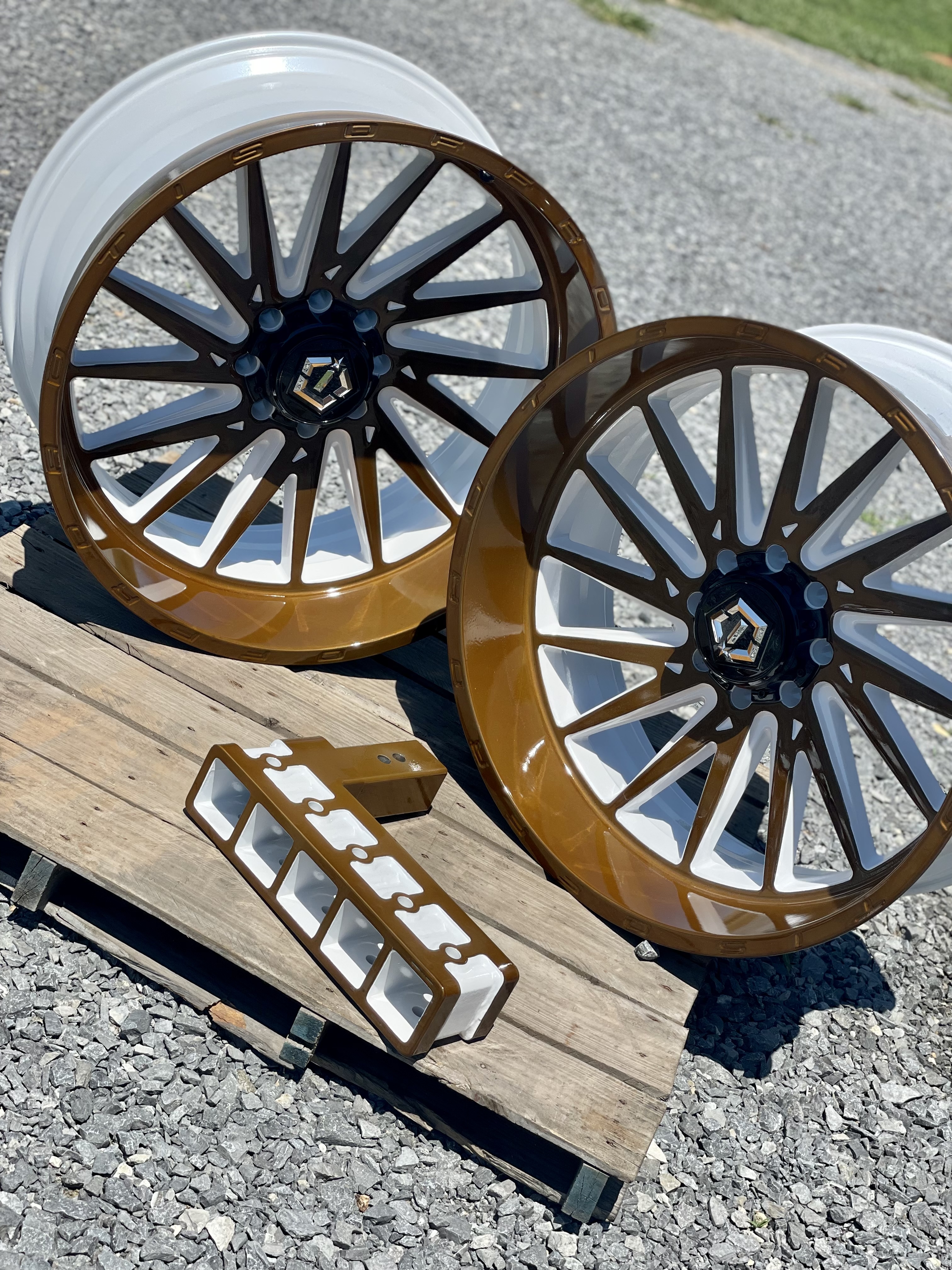 Two Tone Wheels With A Pearlized White And Gonze Finish Prismatic Powders two-tone-wheels-with-a-pearlized-white-and-gonze-finish-prismatic-powders