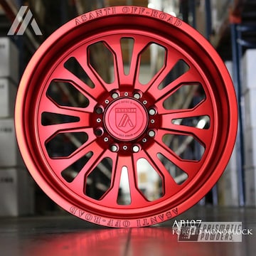 Complete Rim Done In A Lollypop Red And Custom Matte Topcoat