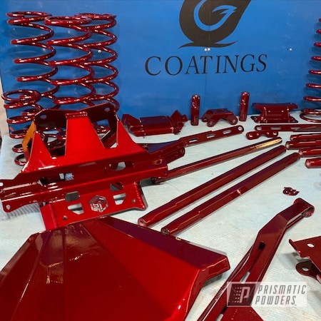 Powder Coating: UTV parts,Can-Am Maverick,side by side,Maverick,Can-am,Illusion Cherry PMB-6905,Clear Vision PPS-2974