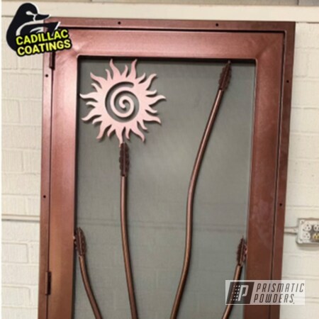 Powder Coating: Custom,Security Door,THE FOX PTB-10812,Black/Copper Vein PVB-2726