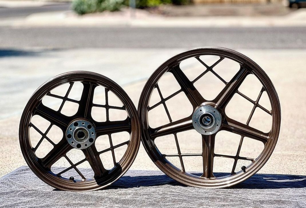 Powder Coated Motorcycle Wheels | Prismatic Powders