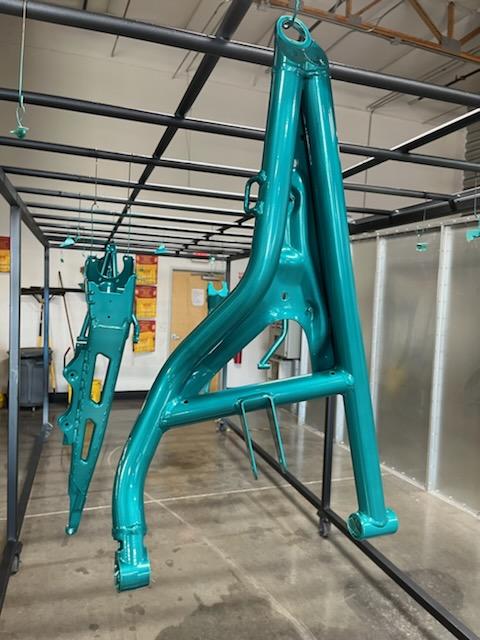 Upb Frame Frame Done in a Jamaican Teal Finish | Prismatic Powders