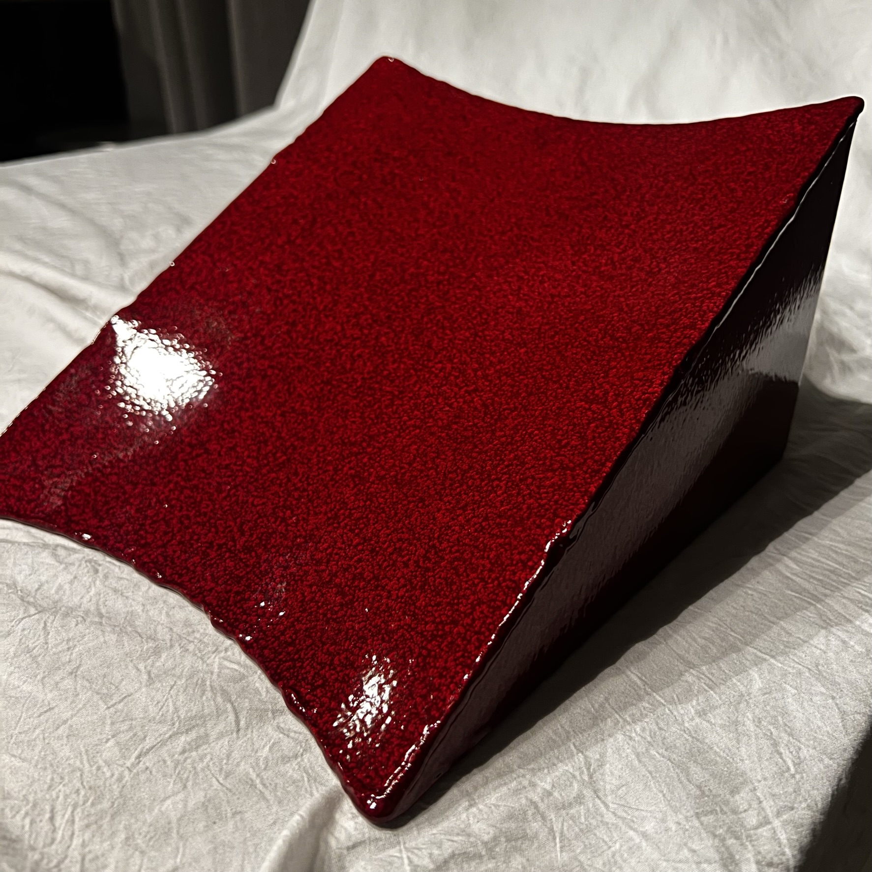 Chock Line Powder Red Chock Block Finished in Lollypop Red and Hilltop Silver | Prismatic Powders