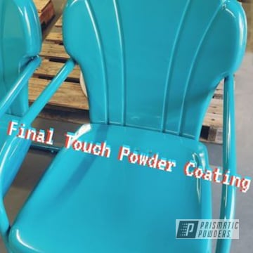 Powder Coated Dark Turquoise Patio Chairs