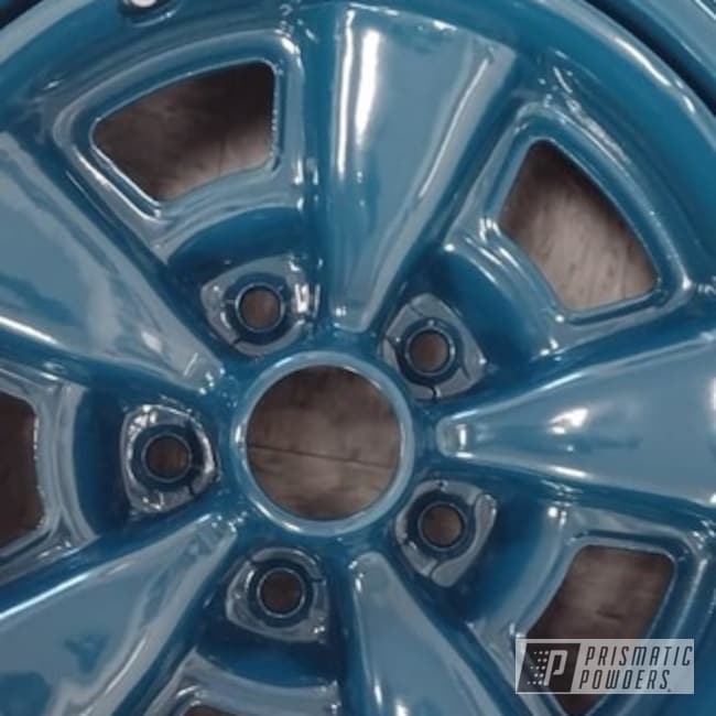 Powder Coated Perfect Teal Camaro Wheels