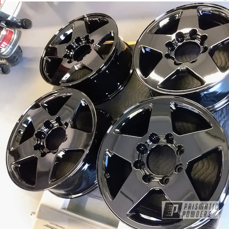 Powder Coating: Wheels,Rims,17" Aluminum Rims,Ink Black PSS-0106,1 Stage,Aluminum Wheels