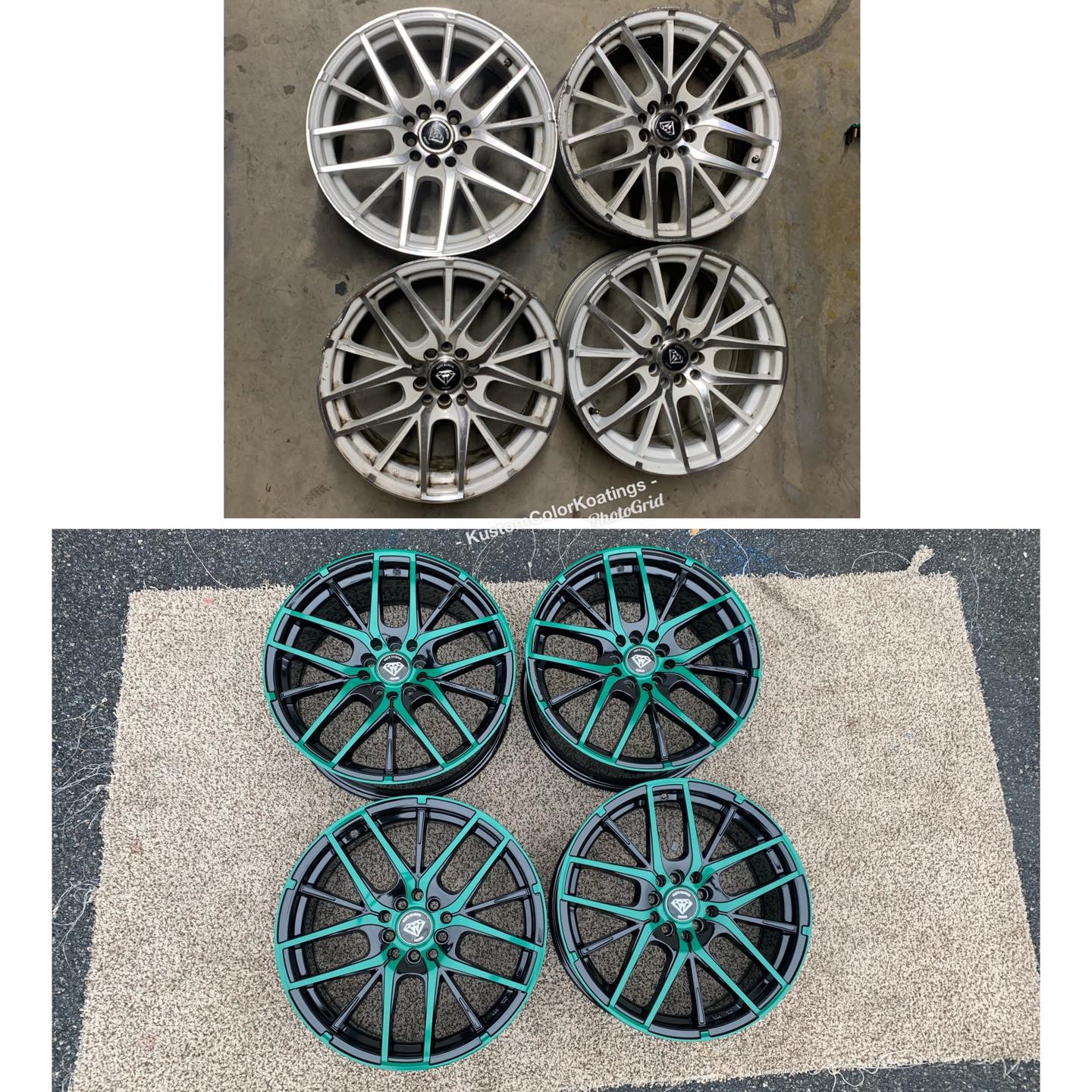 Two Tone Wheels Featuring an Ink Black and Hardy Green Finish ...