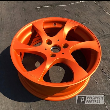 Powder Coated Illusion Orange And Casper Clear Wheel