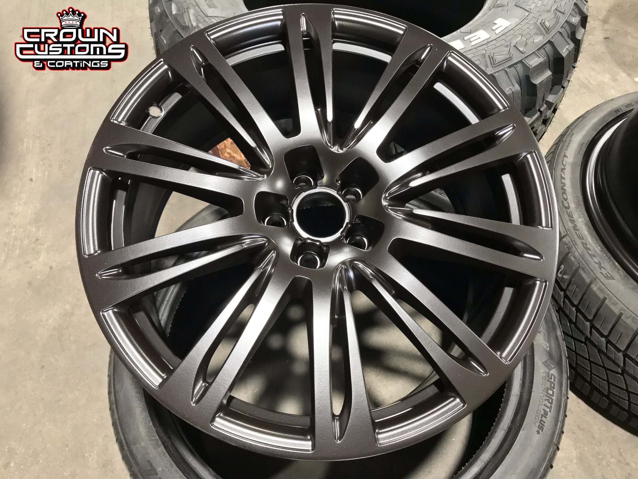 Audi Wheels Refinished In A Dark Chocolate Powder Coat | Gallery ...