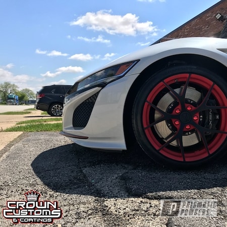 Powder Coating: Nsx Wheels,Really Red PSS-4416,Acura,Casper Clear PPS-4005,Acura NSX,Automotive,Wheels