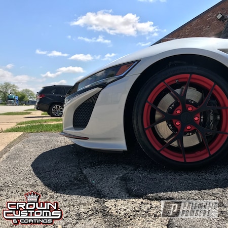 Powder Coating: Nsx Wheels,Really Red PSS-4416,Acura,Casper Clear PPS-4005,Acura NSX,Automotive,Wheels